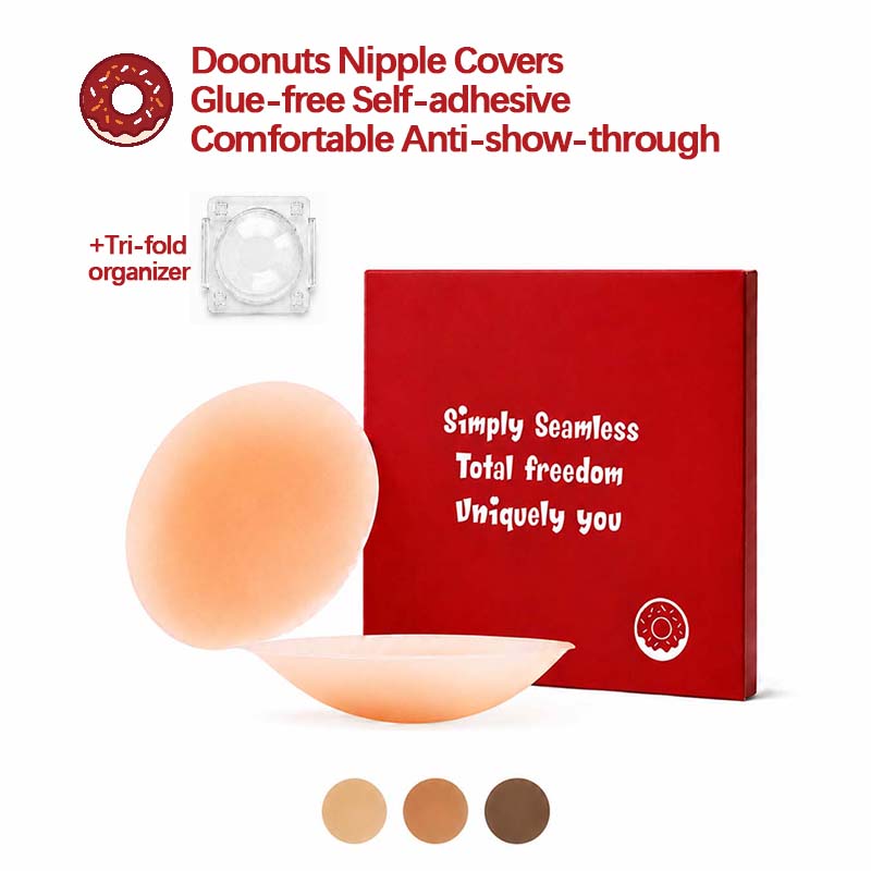Nipple Cover Pasties - DOONUTS BODY Nahtlose Medizinische Silikon-Brustwarzenabdeckungen: Klebstofffrei,