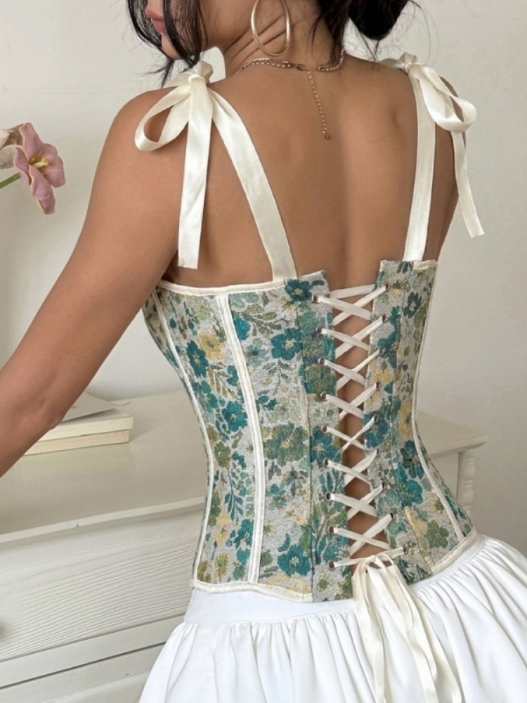Shestyle Grüne Blumen-Korsett- – Corset Waist Cinch Bewertung und Preis